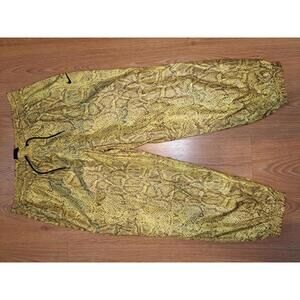 RARE Nike Python Snake Sweatpants Joggers Womens XL Yellow
